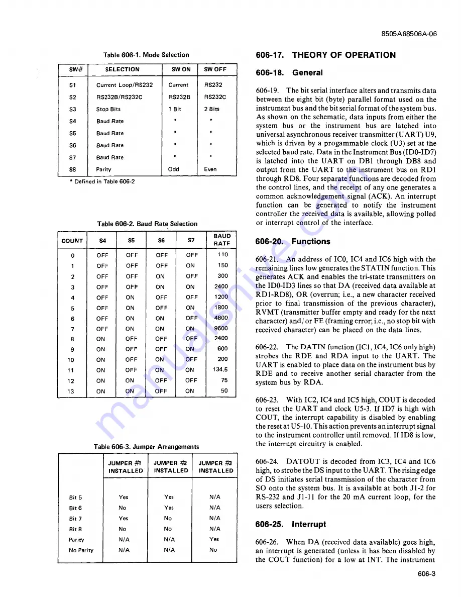 Fluke 8505A Instruction Manual Download Page 223