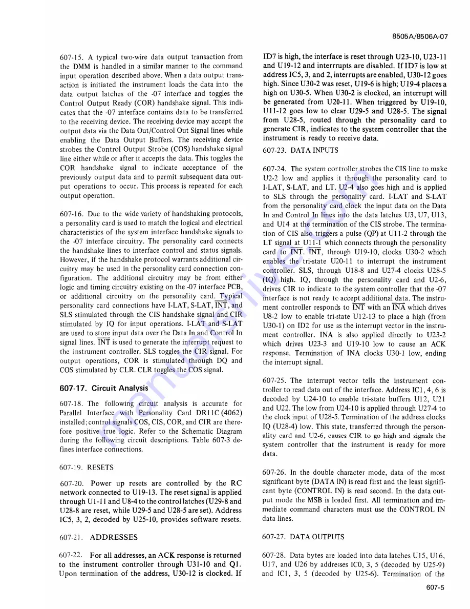 Fluke 8505A Instruction Manual Download Page 235