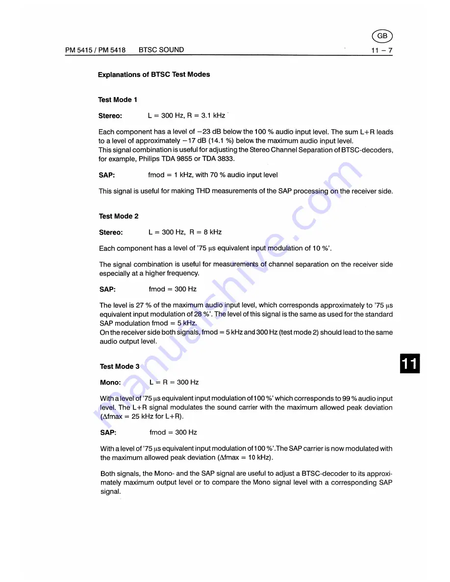 Fluke PM5415 User Manual Download Page 165