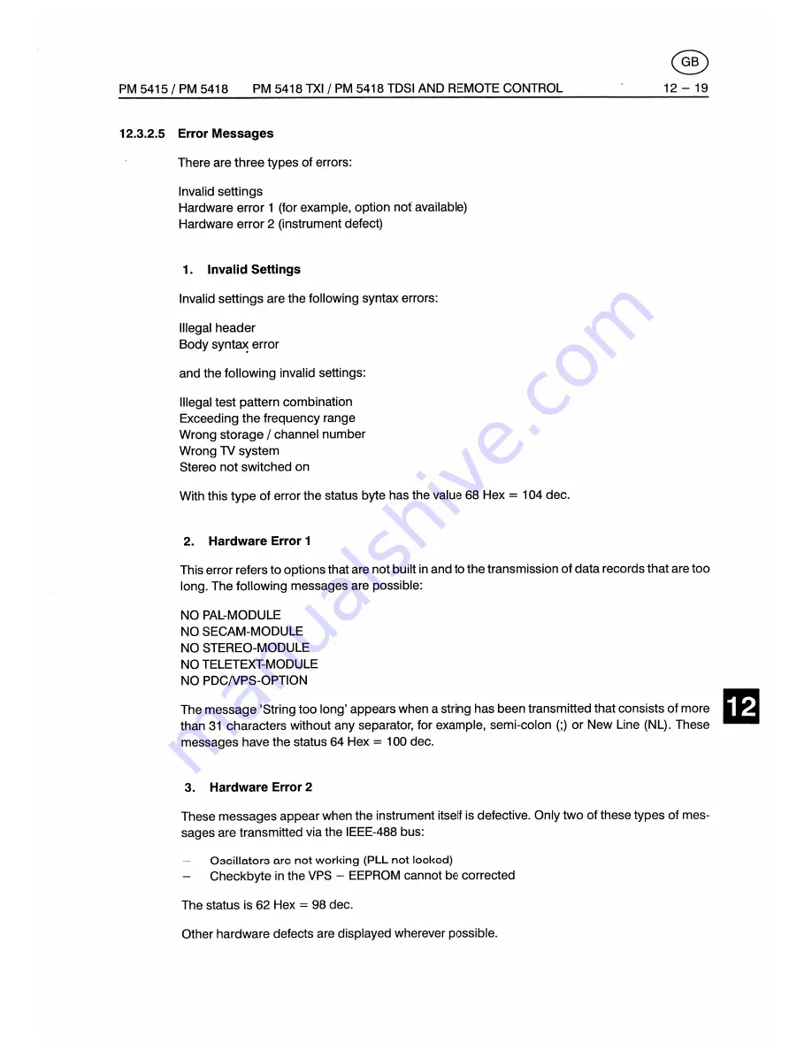 Fluke PM5415 User Manual Download Page 191