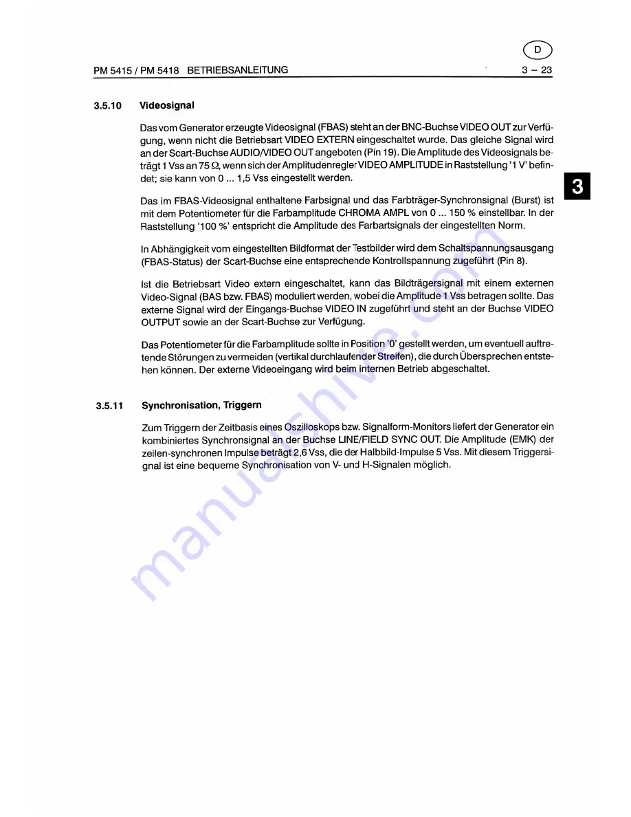 Fluke PM5415 User Manual Download Page 237