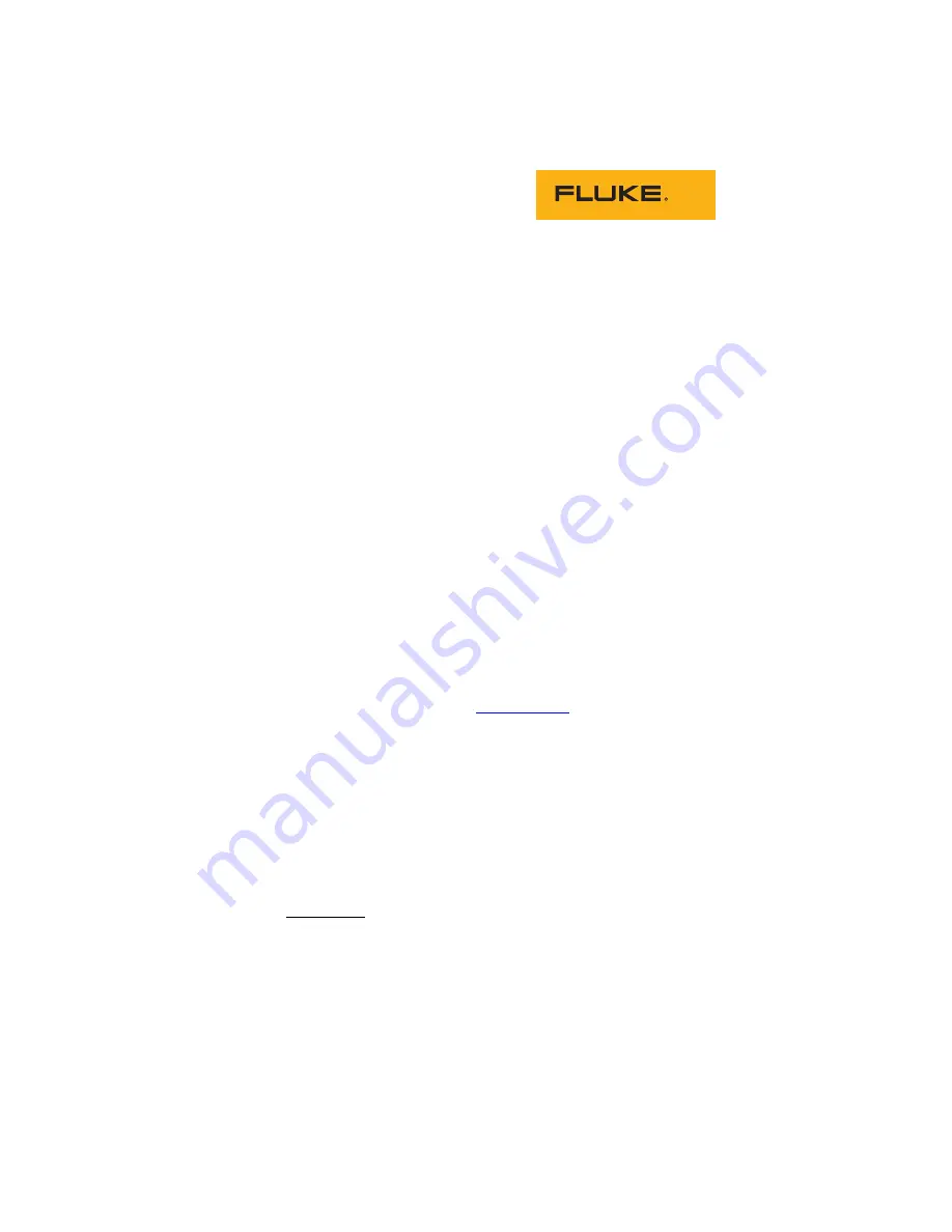 Fluke PQ Window Instructions Manual Download Page 1