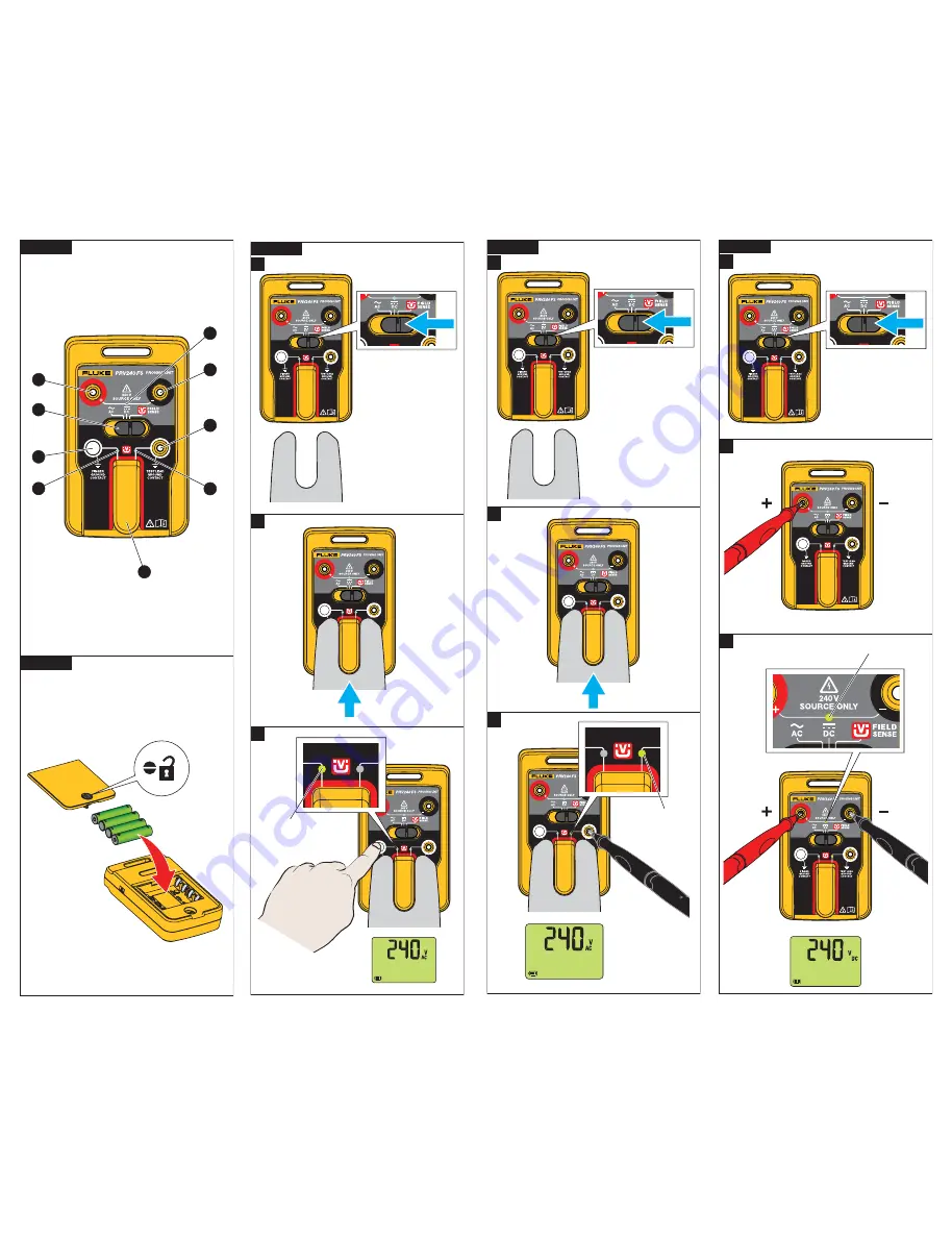 Fluke PRV240FS Instruction Sheet Download Page 2