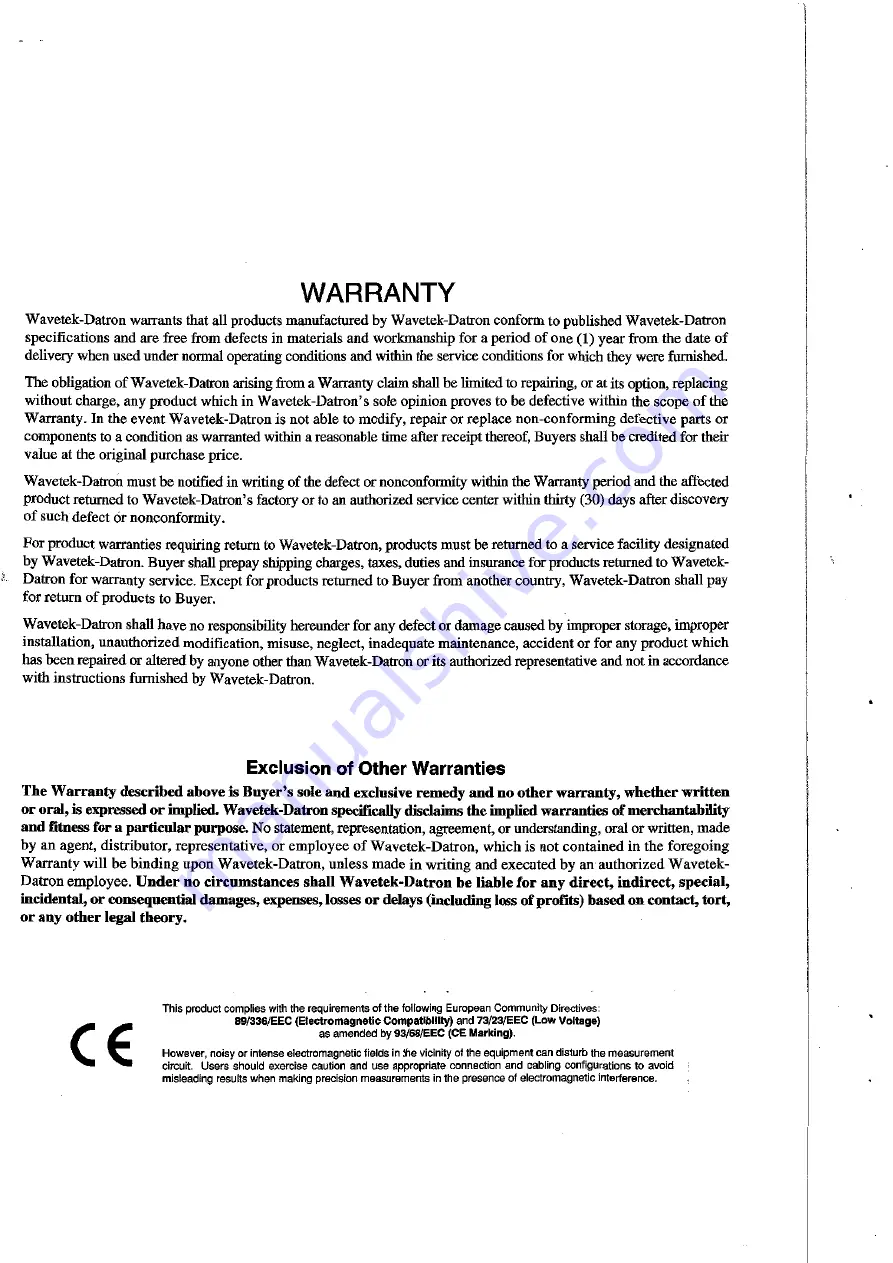 Fluke Wavetek-Datron 395 User Handbook Manual Download Page 4