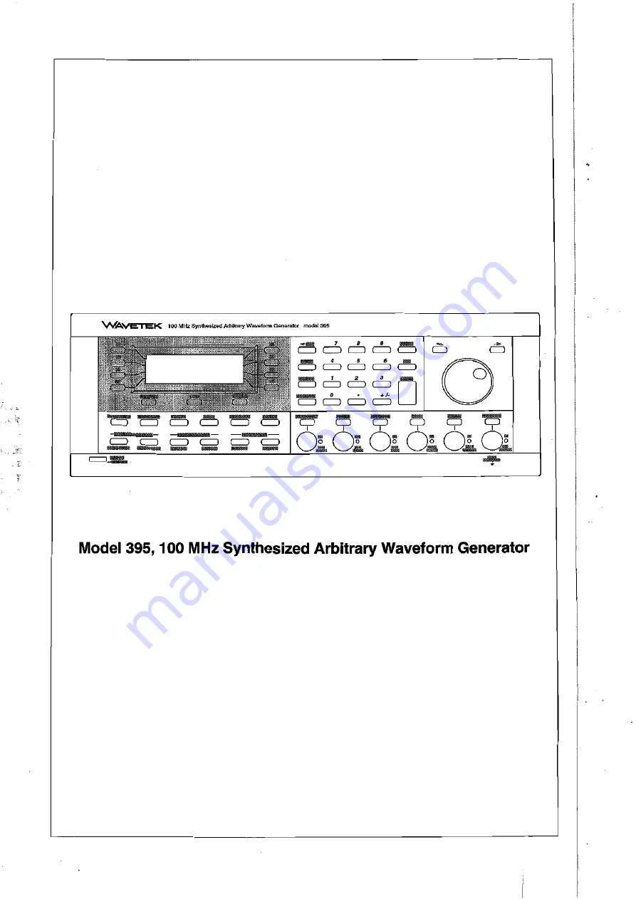 Fluke Wavetek-Datron 395 User Handbook Manual Download Page 13