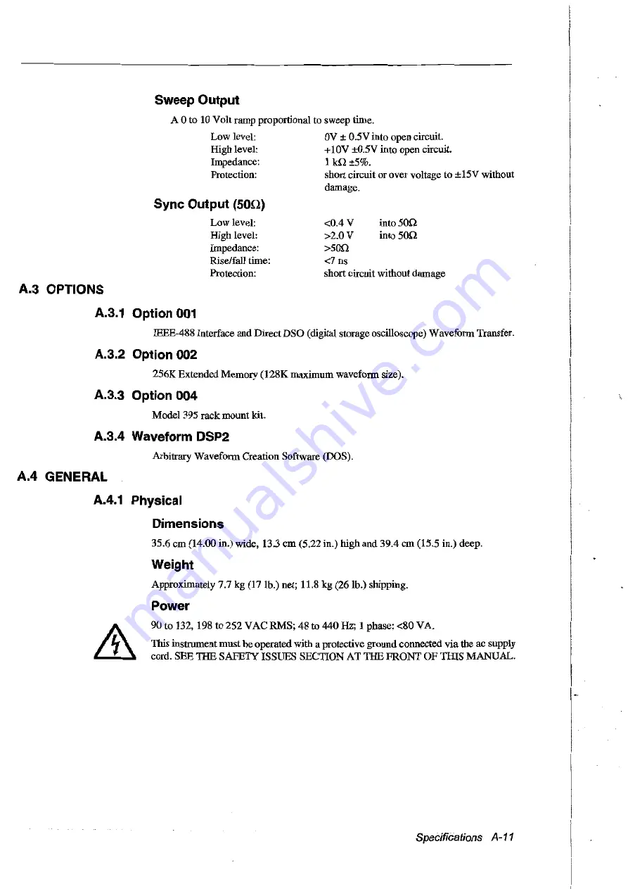 Fluke Wavetek-Datron 395 User Handbook Manual Download Page 224