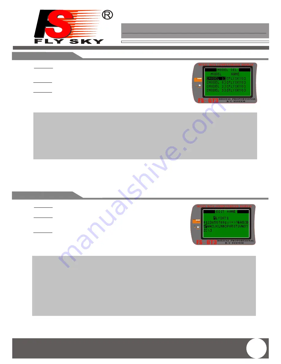 Fly Sky FS-GT3 Instruction Manual Download Page 15