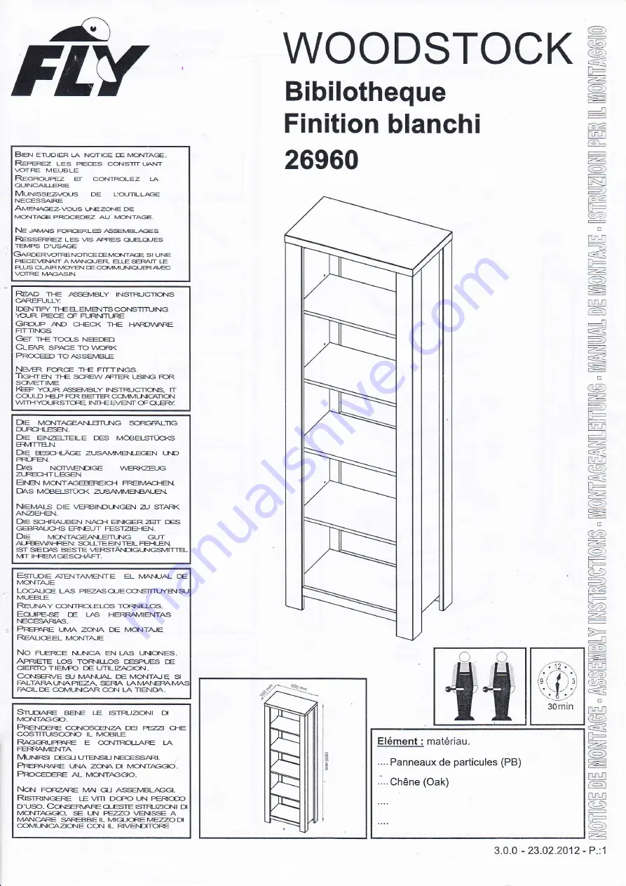 FLY WOODSTOCK 26960 Assembly Instructions Manual Download Page 1