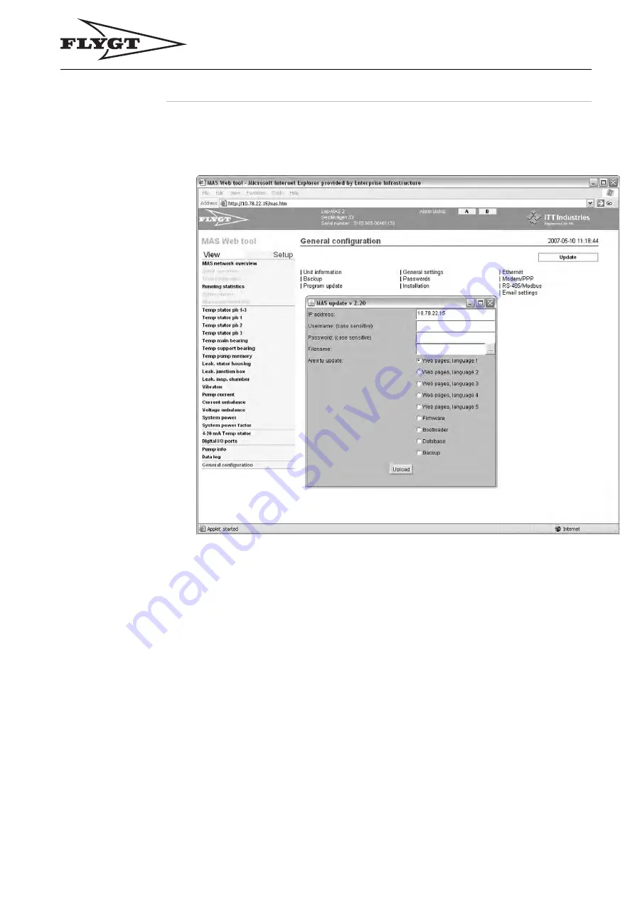 FLYGT MAS 711 Installation And Operation Manual Download Page 133