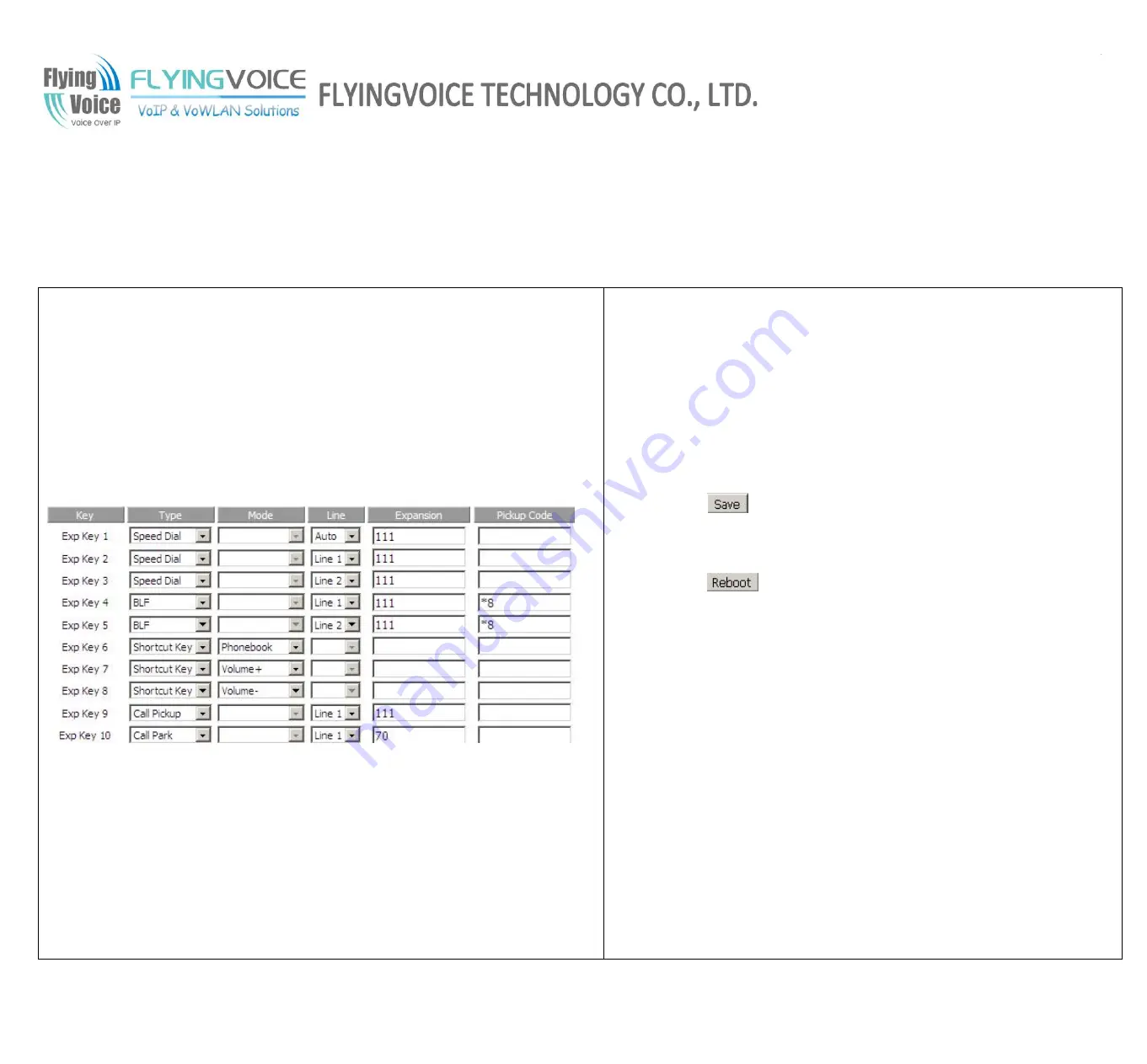 Flying Voice Technology FIP11 Скачать руководство пользователя страница 62