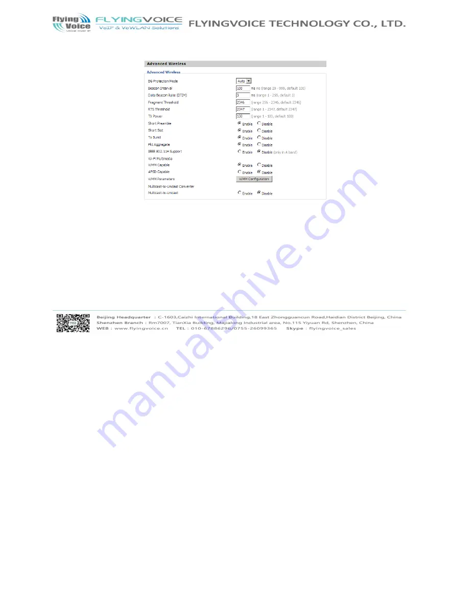 Flying Voice Technology FWR7102 User Manual Download Page 36