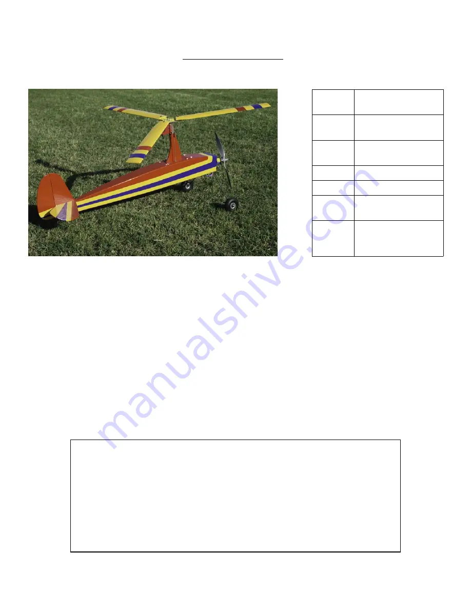 FlyingBalsa MKII Humpback Instruction Book Download Page 1