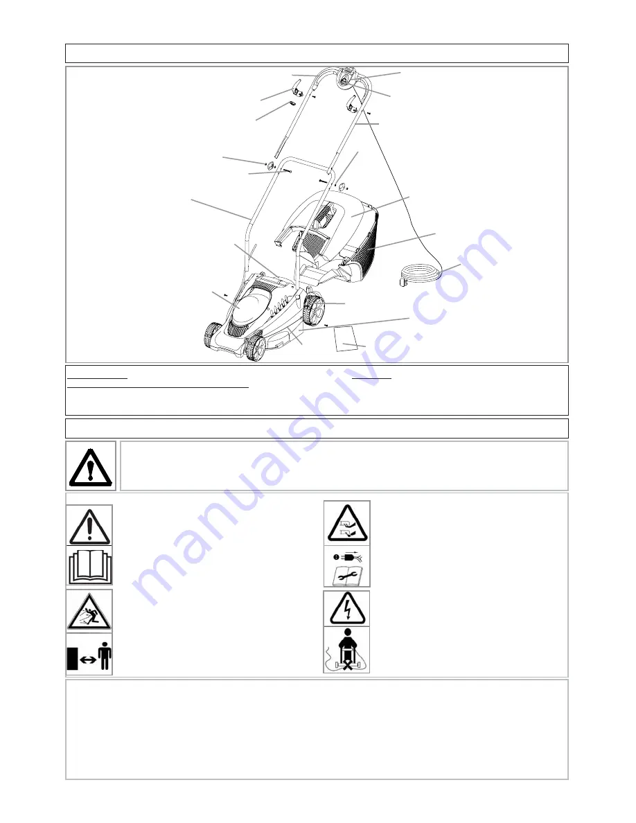 Flymo Chevron 34C Operating Instructions Manual Download Page 2