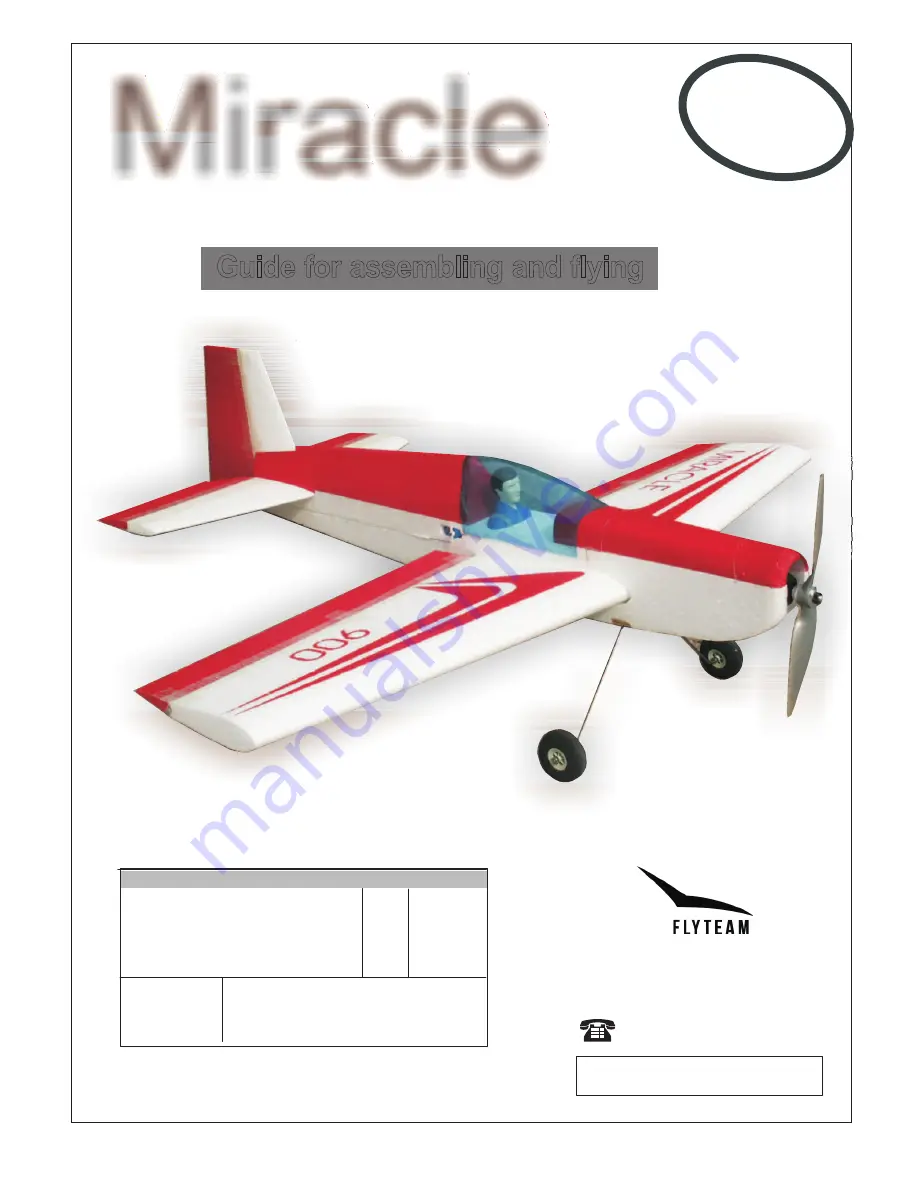 FLYTEAM Miracle EPP Manual For Assembling And Flying Download Page 1