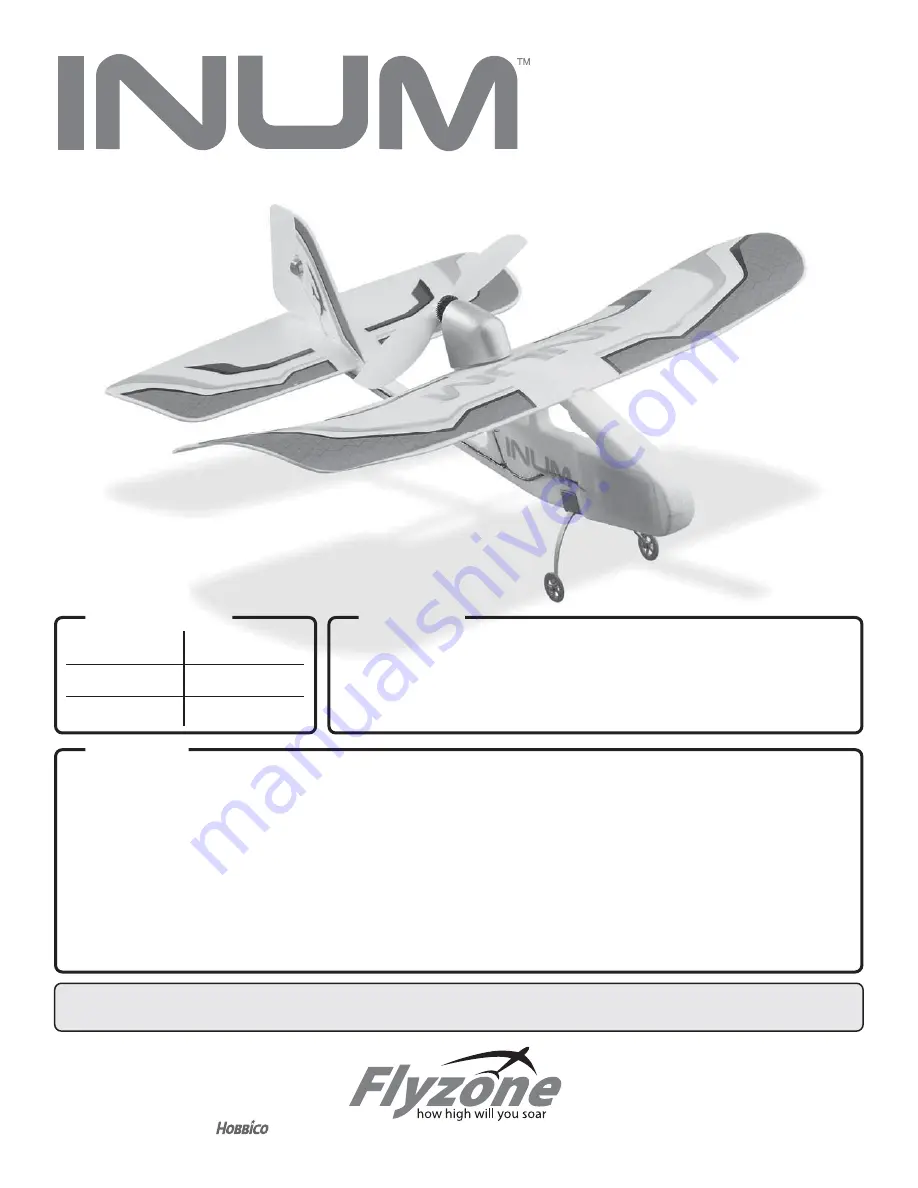 Flyzone Inum Instruction Manual Download Page 1