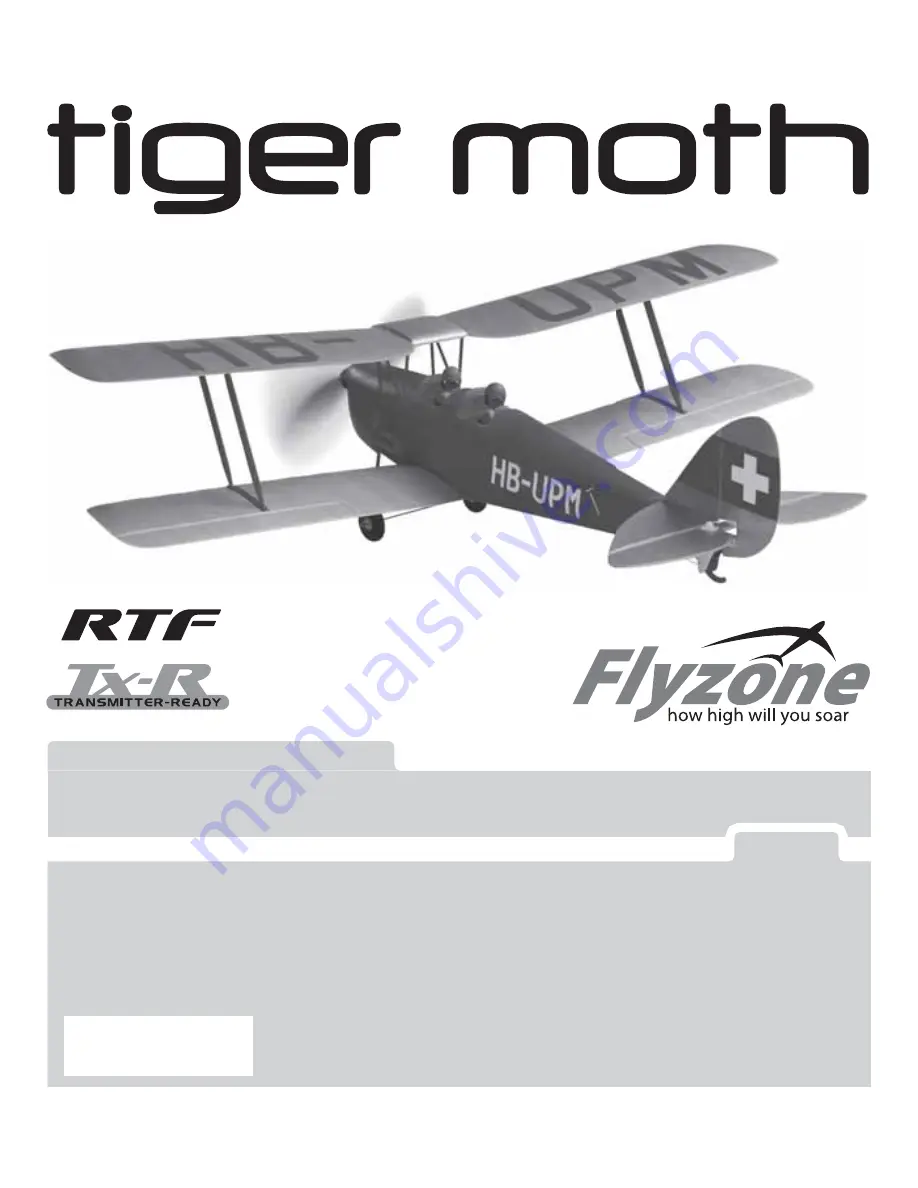 Flyzone Tiger moth User Manual Download Page 1