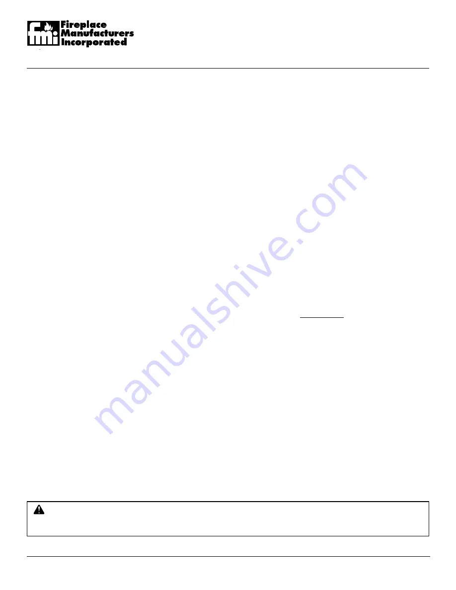 FMI COMPACT HEAT MAJIC FMH26TP Owner'S Operation And Installation Manual Download Page 6