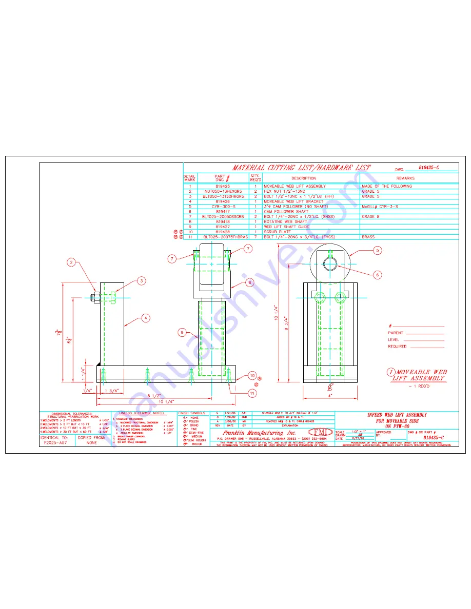 FMI PTW72 Manual Download Page 76