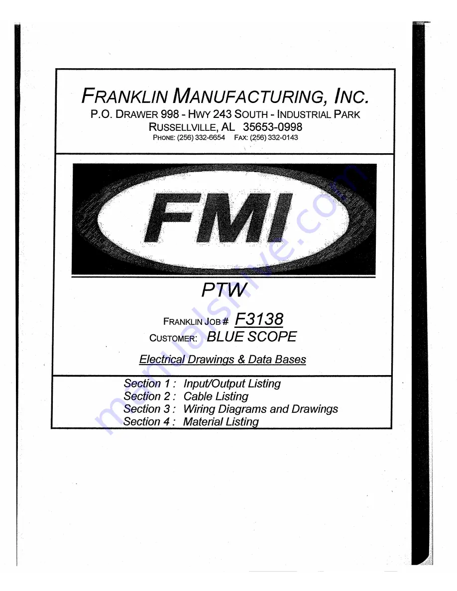 FMI PTW72 Скачать руководство пользователя страница 98