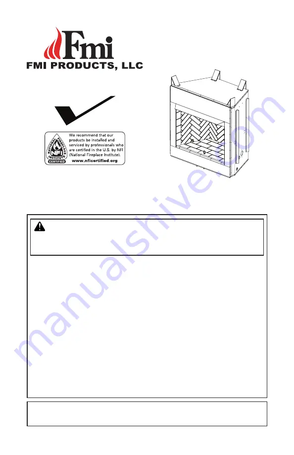 FMI VUM50HIA Owner'S Operation And Installation Manual Download Page 1