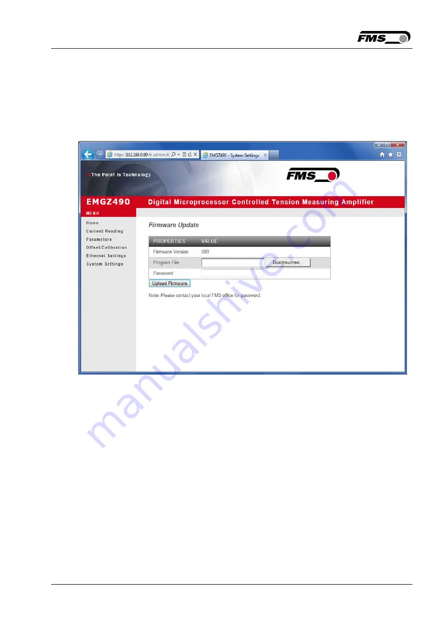 FMS EMGZ 490 Operating Manual Download Page 31