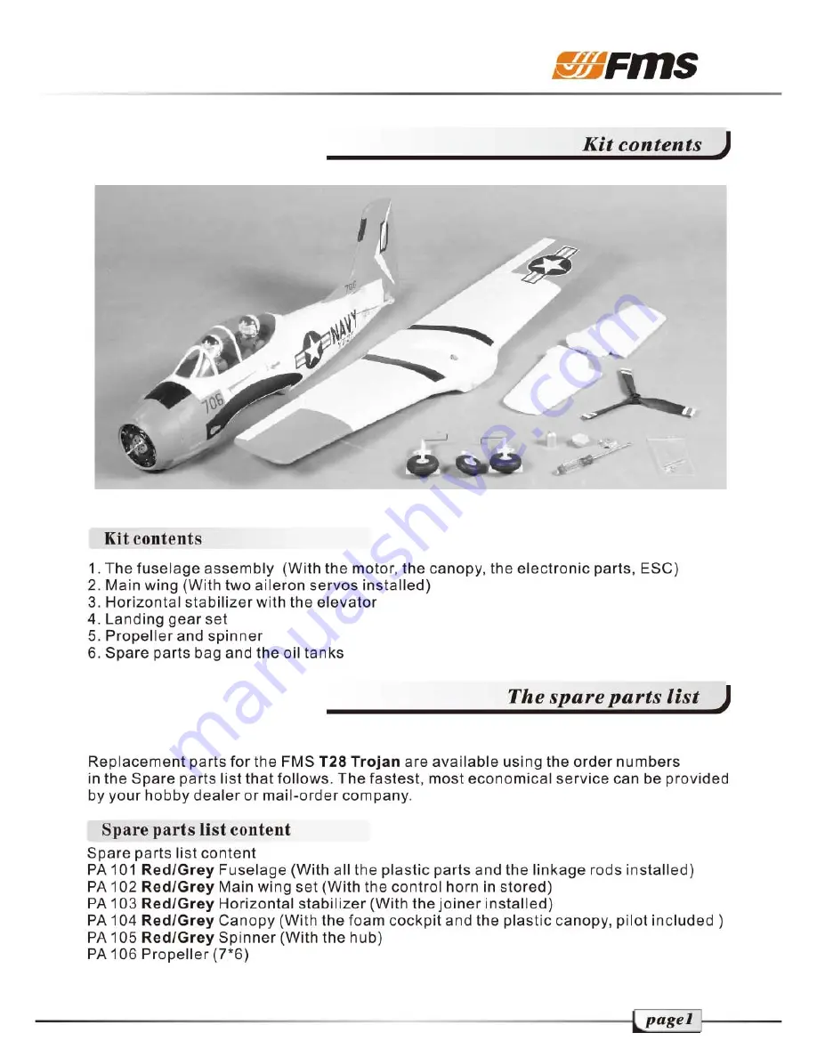 FMS FMM032RRED T28 Trojan Operating Manual Download Page 4