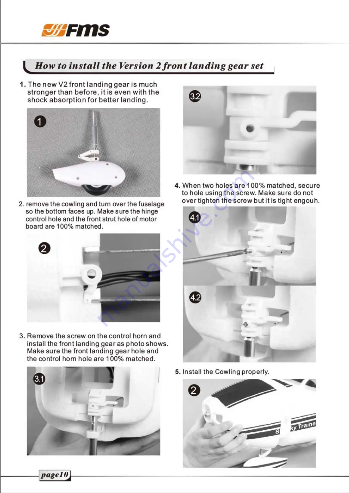 FMS Sky trainer 182 Operating Manual Download Page 13