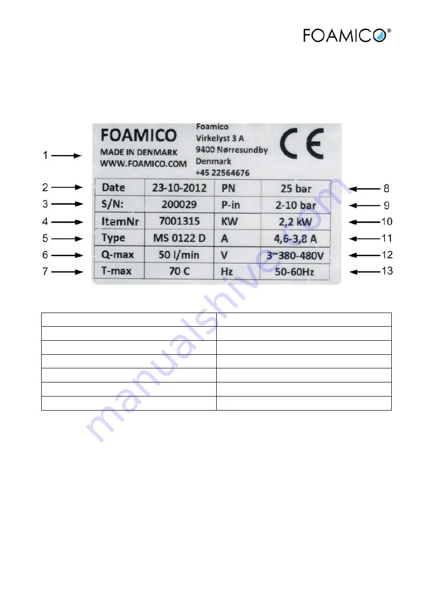 FOAMICO 7009077 Manual Download Page 25