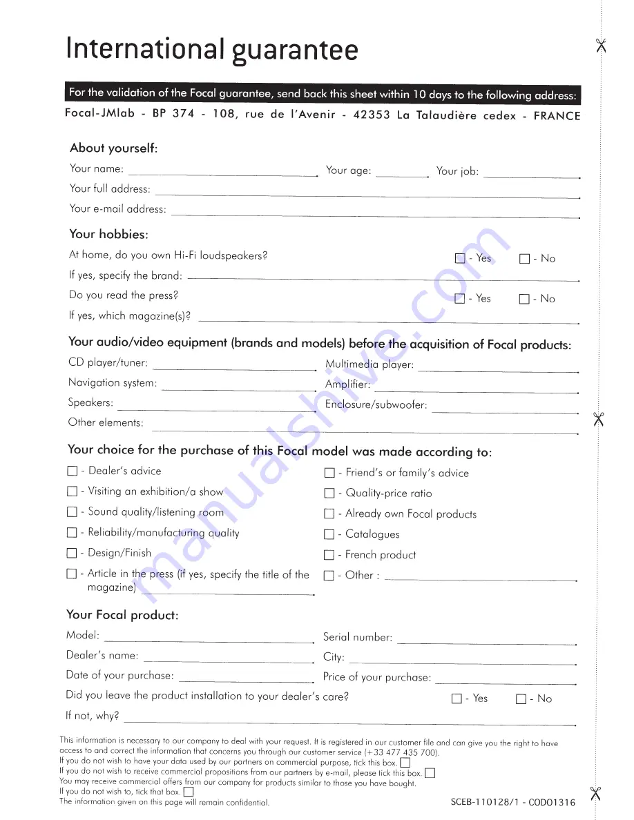 Focal Elite Utopia Be 165W-RC User Manual Download Page 28