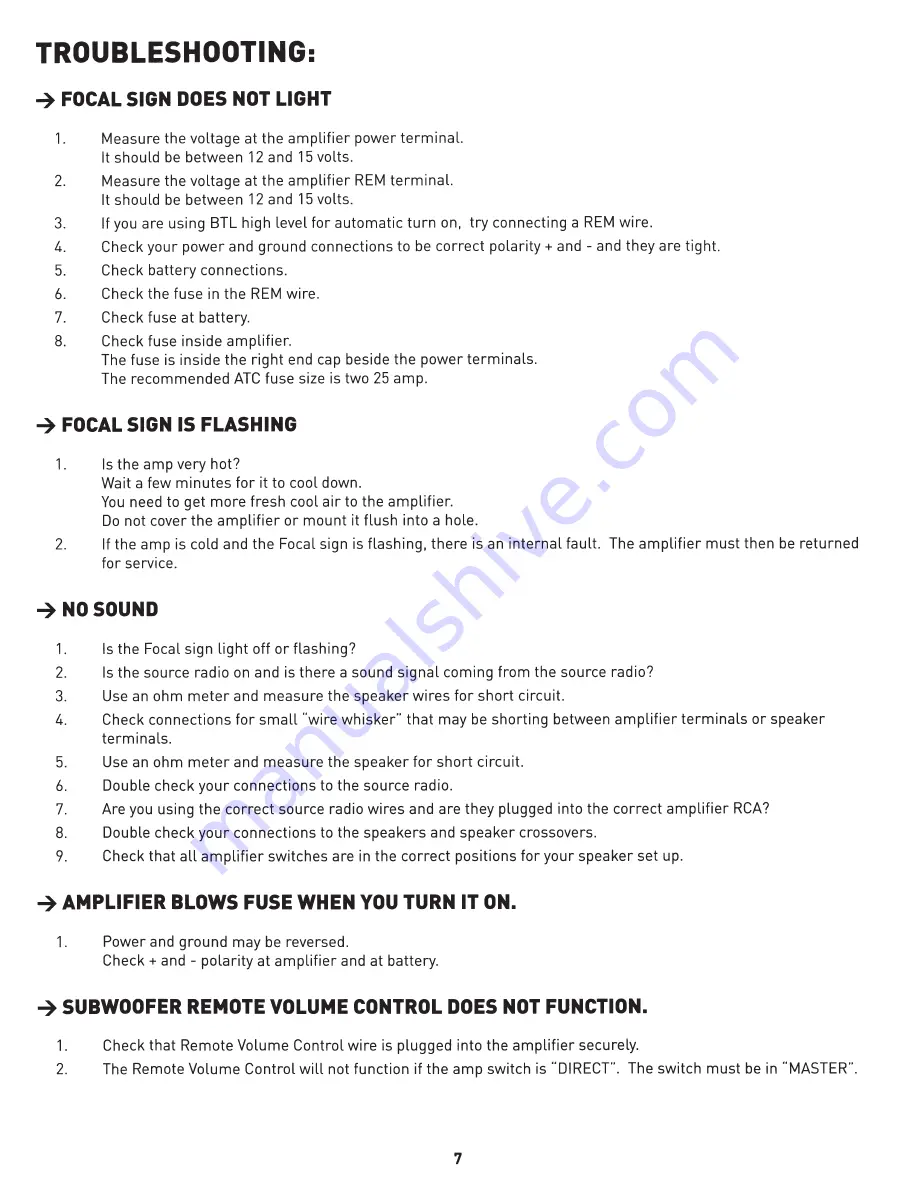 Focal FDP 1.900 Operation Configuration Download Page 7