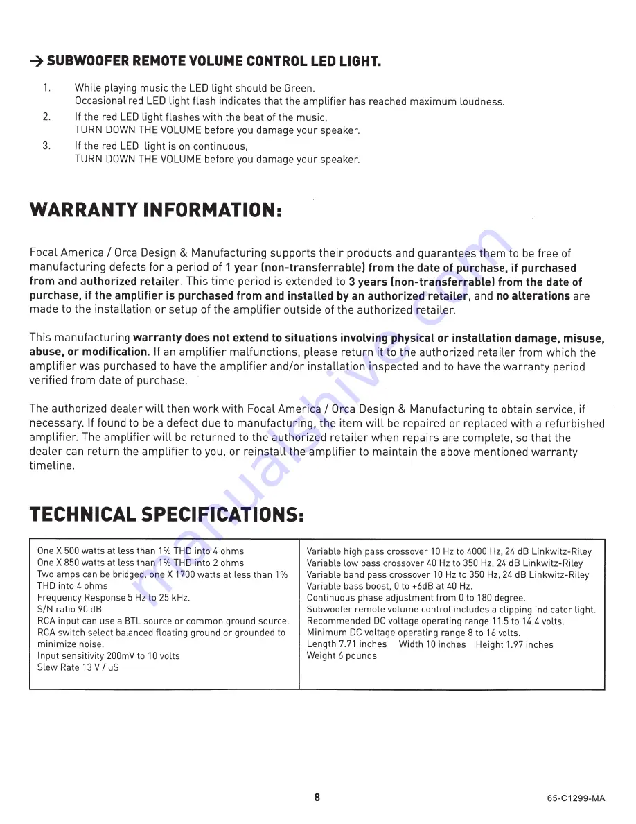 Focal FDP 1.900 Operation Configuration Download Page 8