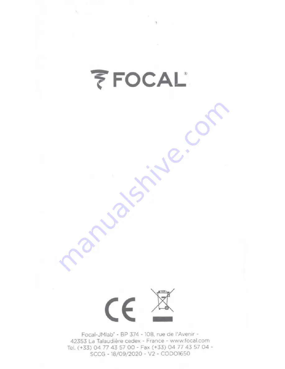 Focal IC MBZ 100 User Manual Download Page 13