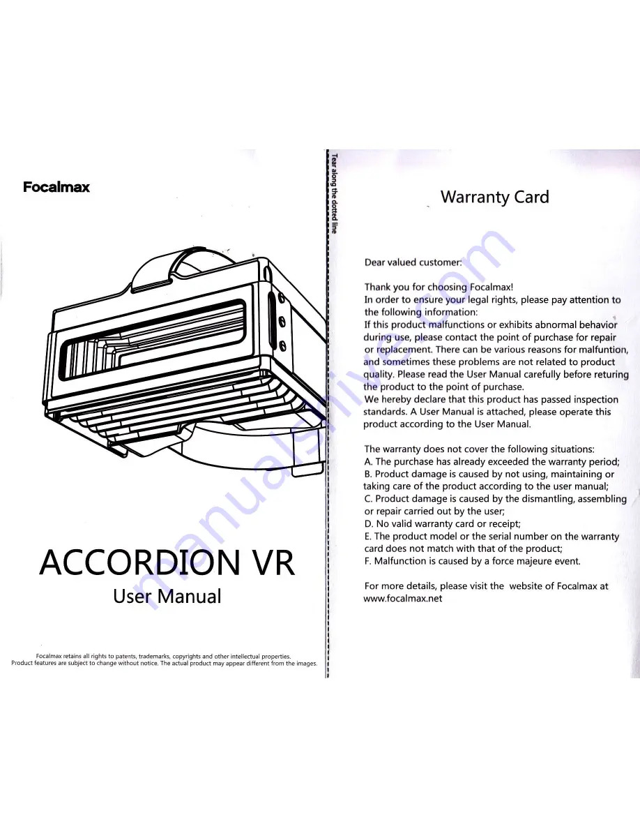 Focalmax ACCORDION VR User Manual Download Page 1