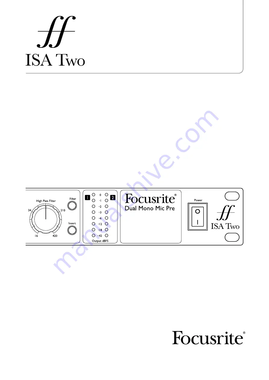 Focusrite AMS-ISA-2 User Manual Download Page 1