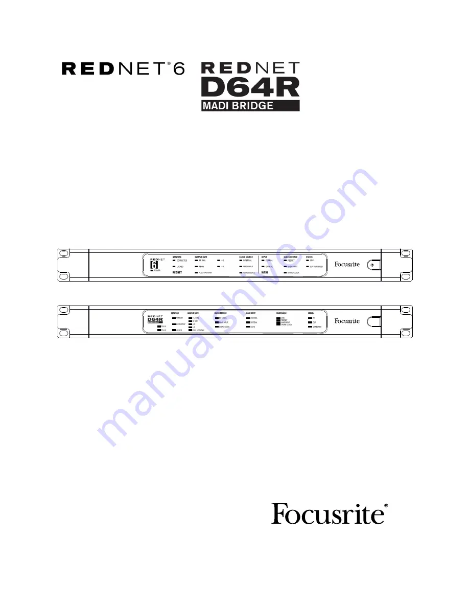 Focusrite RedNet D64R User Manual Download Page 1