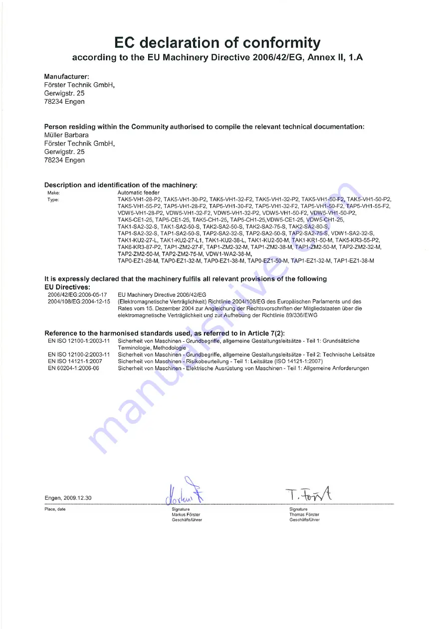 Foerster TAK5-CH1-25 Instruction Manual Download Page 215