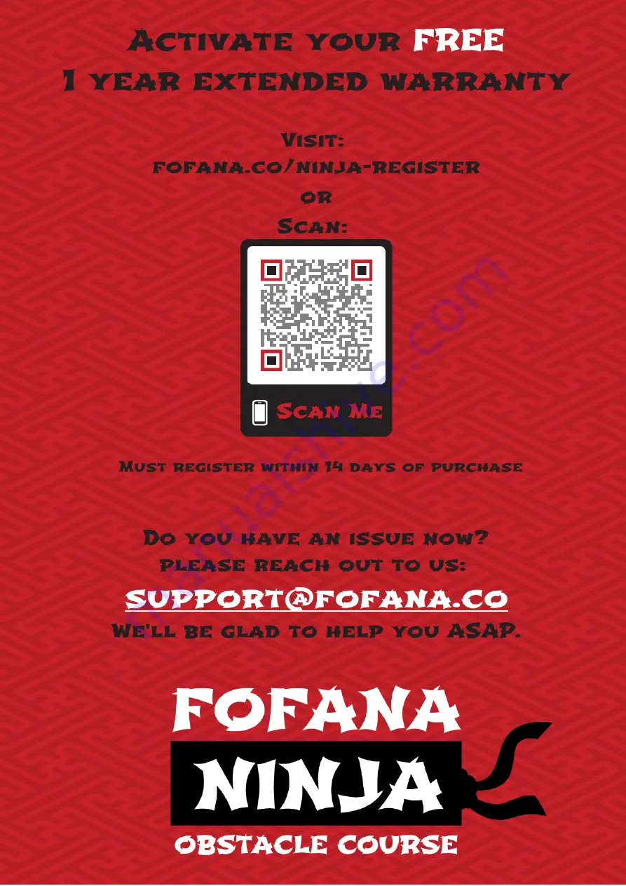 FOFANA NINJA User Slider Pulley User'S Manual And Setup Instructions Download Page 2