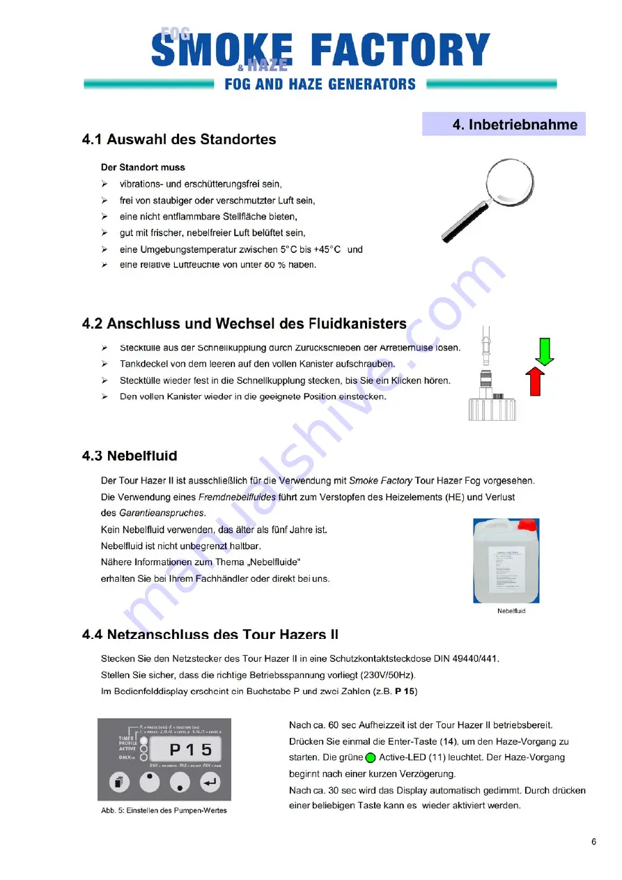 Fog, Smoke & Haze Factory tour hazer II Скачать руководство пользователя страница 7