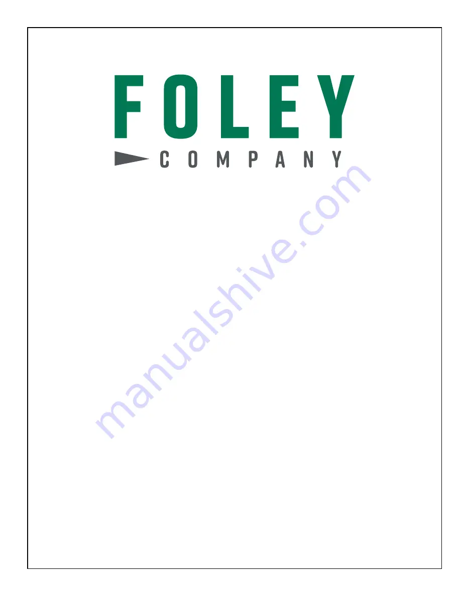 Foley 622 SO Operator'S Manual Download Page 1