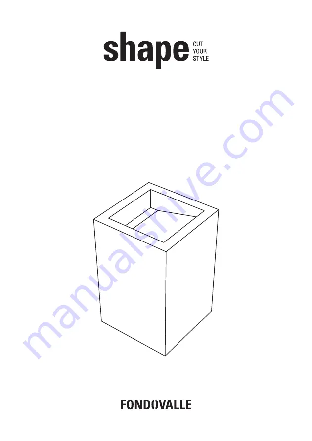 Fondovalle Shape Manual Download Page 1