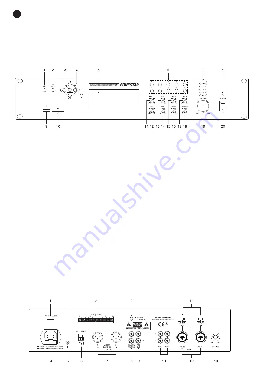 FONESTAR MP-121P Instruction Manual Download Page 2