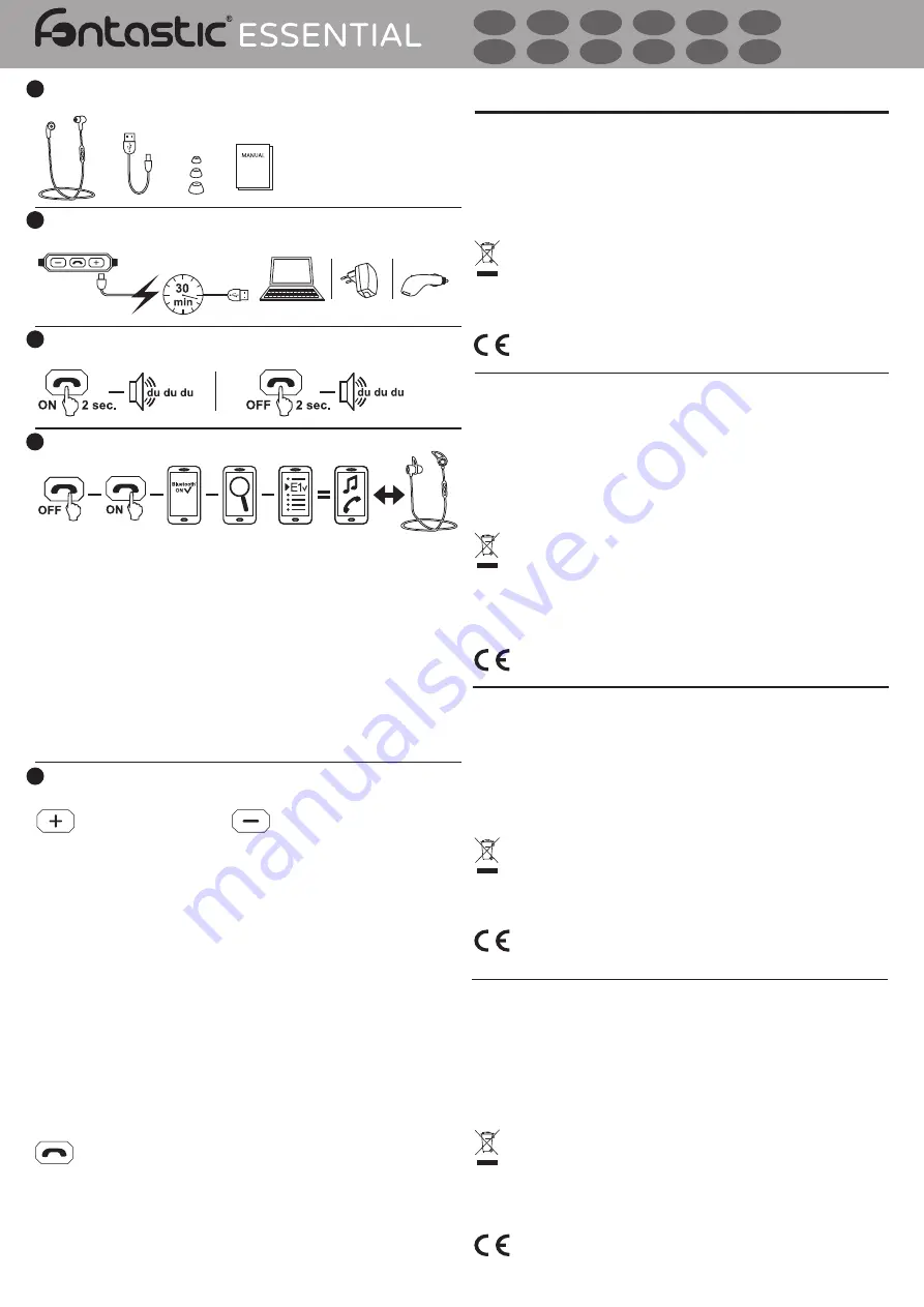 fontastic ESSENTIAL BT E1 Quick Start Manual Download Page 1