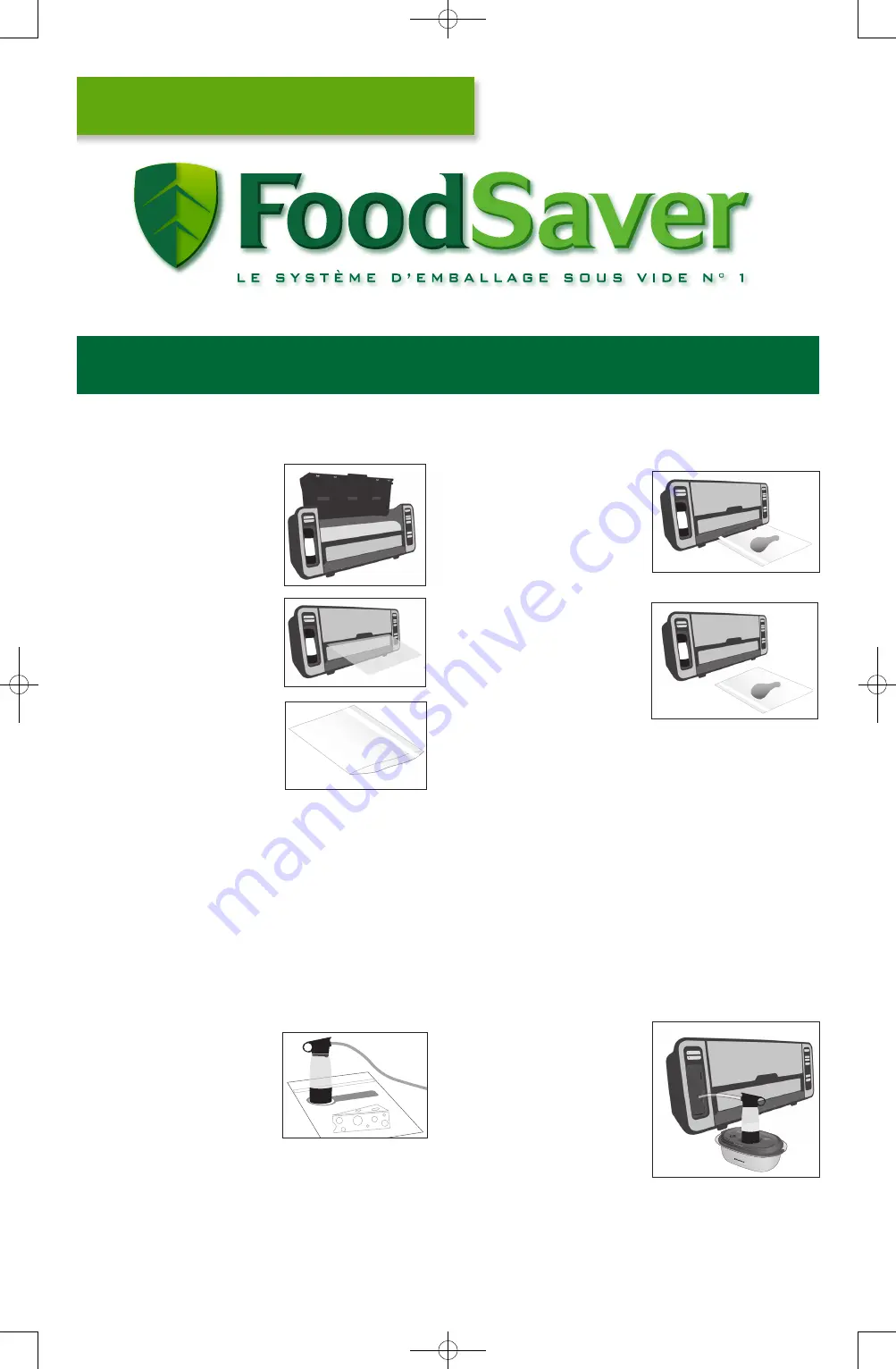 FoodSaver V5800 Series Quick Start Manual Download Page 2