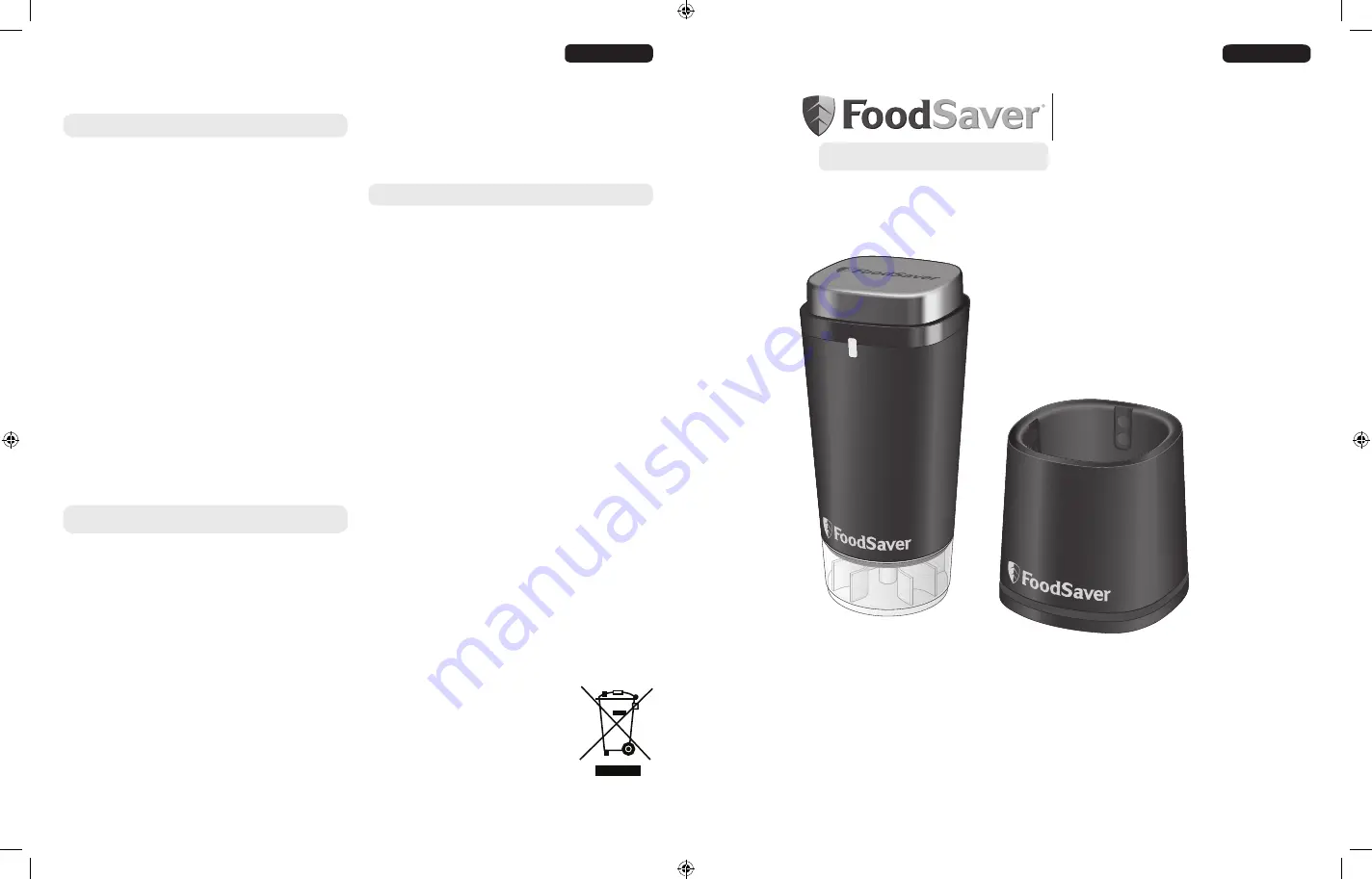 FoodSaver VS1192X Скачать руководство пользователя страница 23