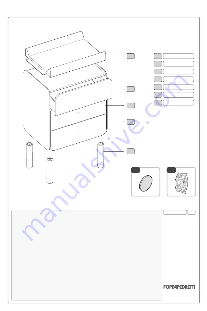 Foppapedretti Fasciatoio Din don Instruction Manual Download Page 8