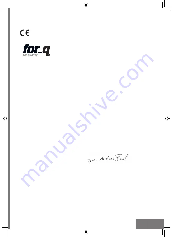 for_q FQ-EHS 60055 User Manual Download Page 43