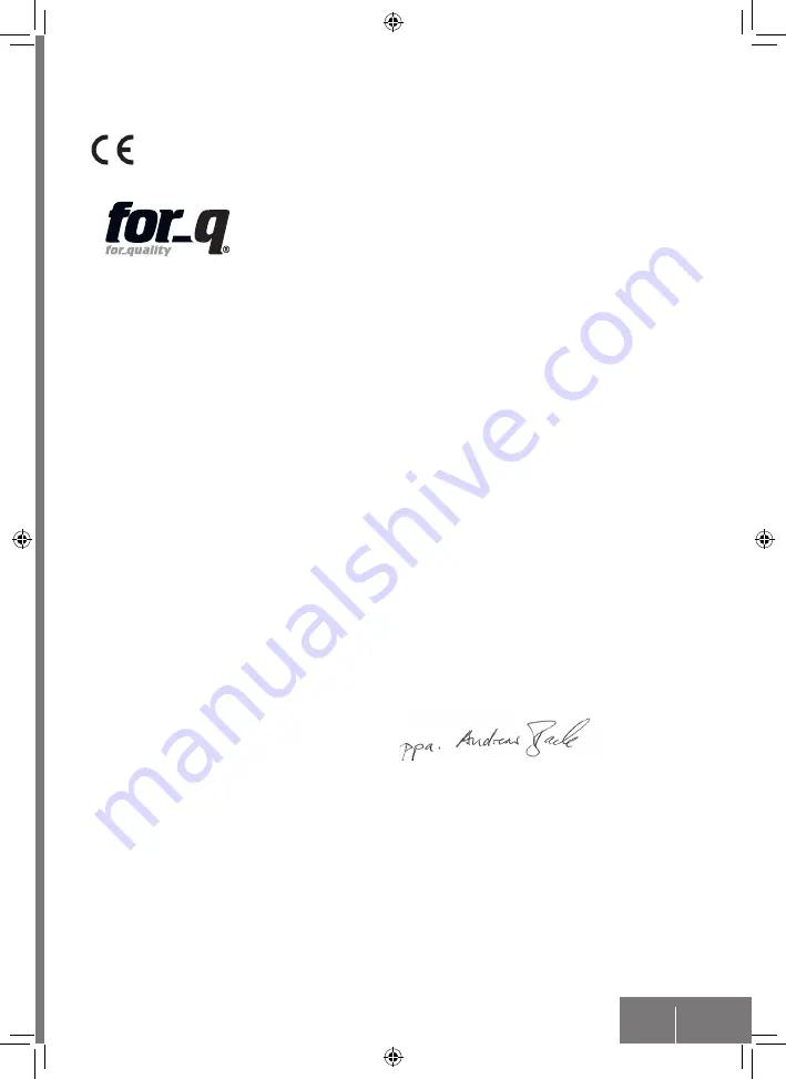 for_q FQ-EHS 65055 User Manual Download Page 67