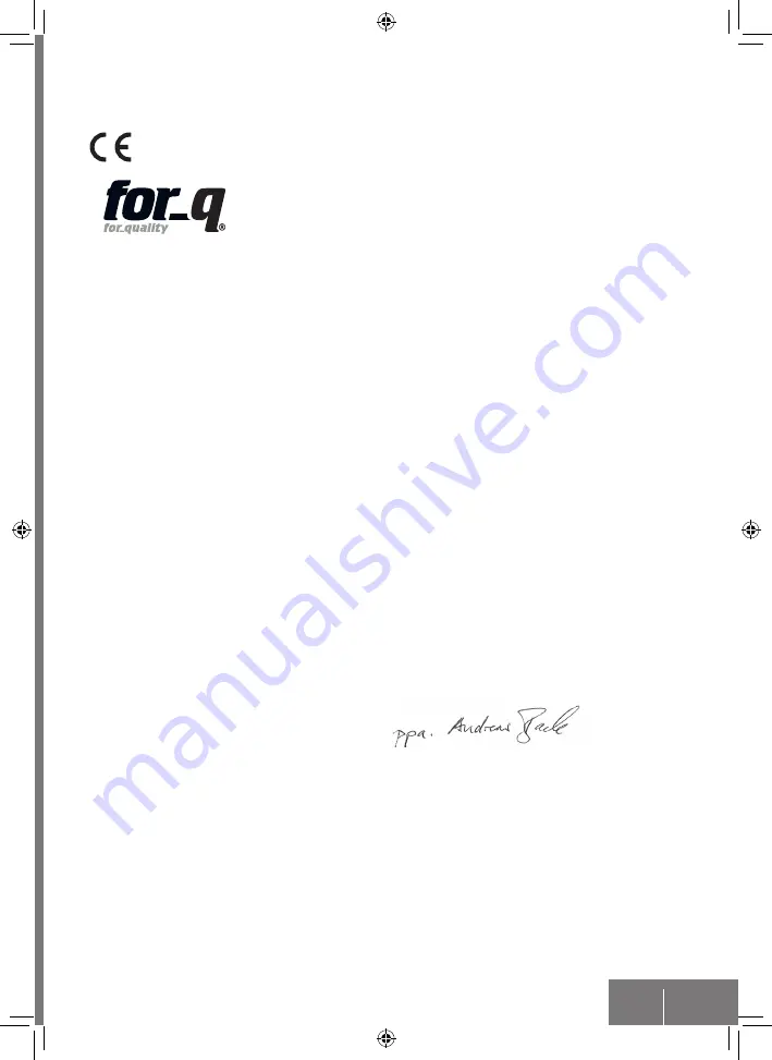 for_q FQ-EHS 70070 User Manual Download Page 79