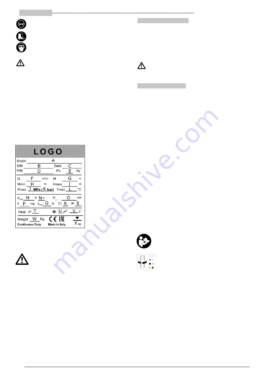 foras 5FES 50HZ Use And Installation Instruction Manual Download Page 4