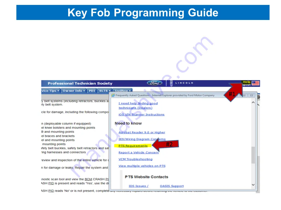 Ford 164-R8092 Programming Manual Download Page 13